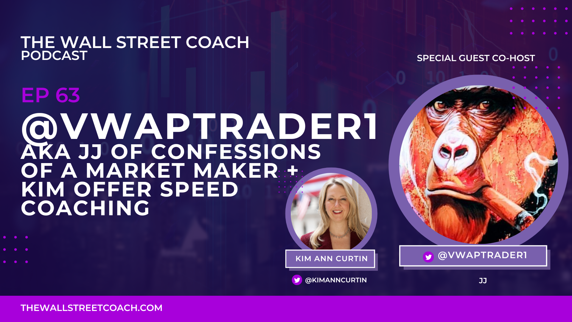 Ep 63: @VWapTrader1 AKA JJ of Confessions of a Market Maker + Kim Offer Speed Coaching